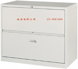 複合二層式鋼製公文櫃 W90xD45xH74cm
